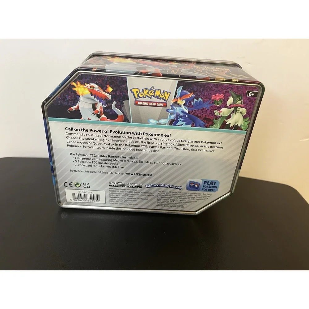 Pokemon Quaquaval EX Paldea Partners Tin Empty Scarlet‎ Violet No Cards